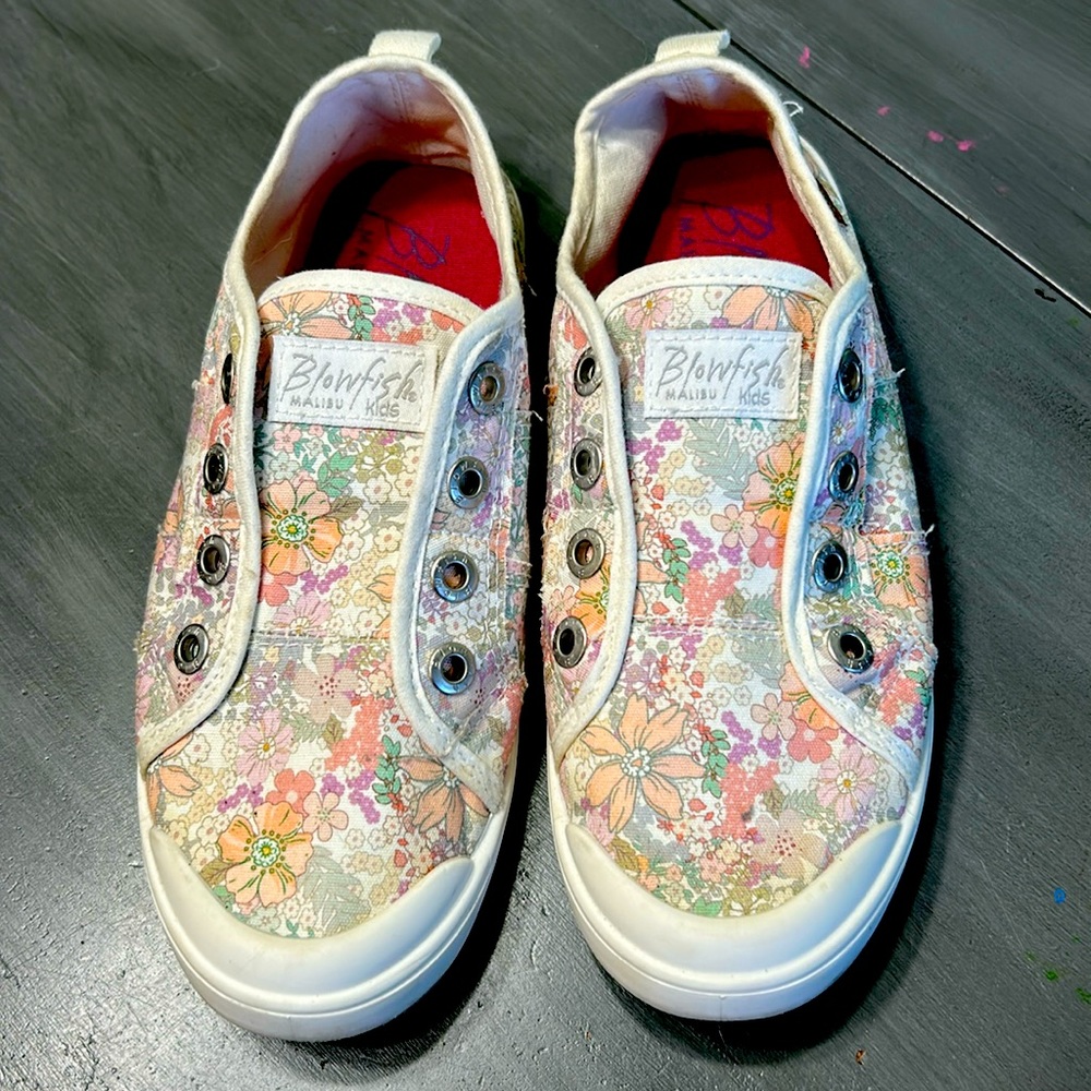 Floral slip on shoes